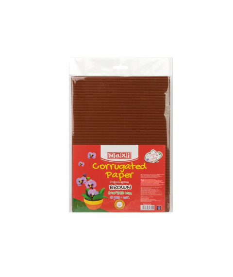 Carton gofrat 160gr/m2 A4, 5 buc, Maro
